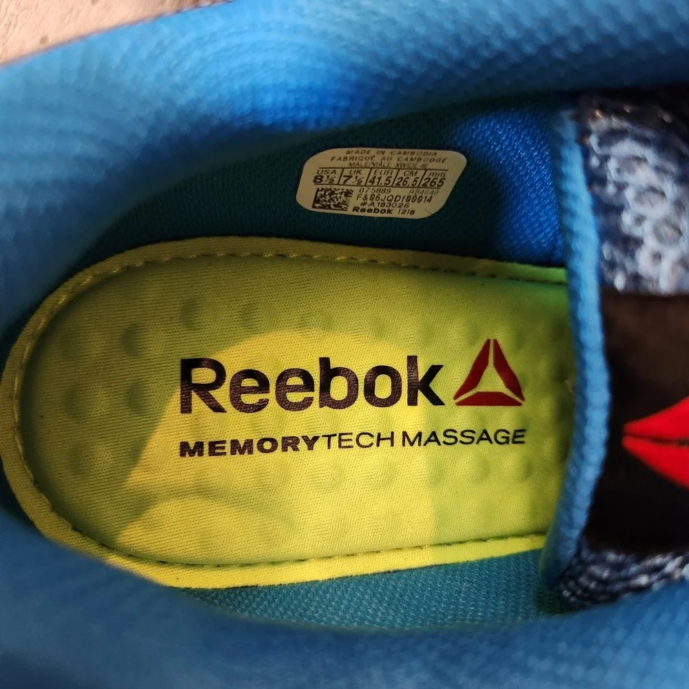 Reebok Sublite Cushion Work Alloy Toe Shoes Blue Grey Mens 8.5 X-Wide RB4040 NEW